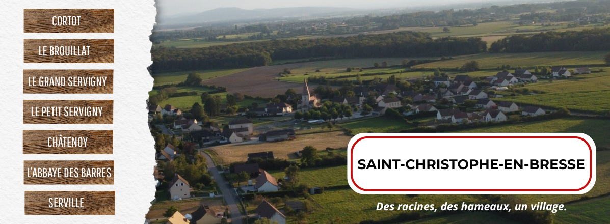 Vue aérienne de Saint-Christophe-en-Bresse